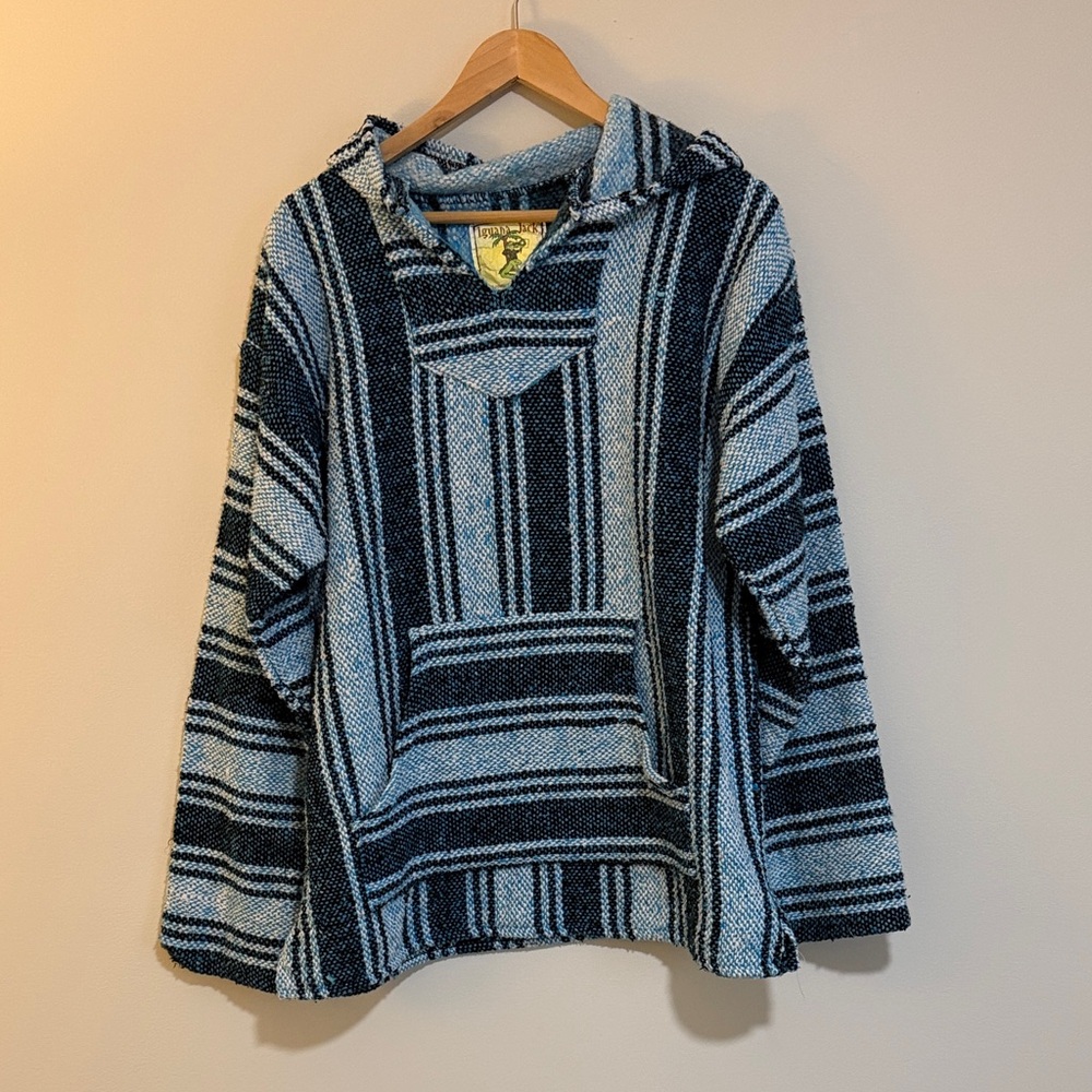 Striped Blue Men's Hoodie